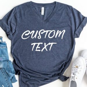 Personalized V-Neck Shirt Design Your Own Custom Family Reunion Shirt