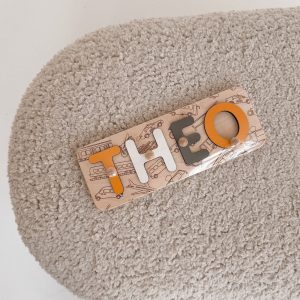 Personalized Vehicle Puzzle Unique Baby Boy Name Item for First Birthday