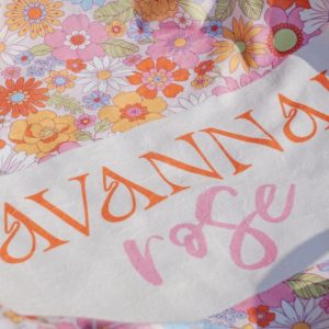Personalized Vintage Floral Baby Blanket A Cherished Keepsake for Your Little Princess