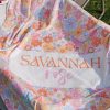 Personalized Vintage Floral Baby Blanket A Cherished Keepsake for Your Little Princess
