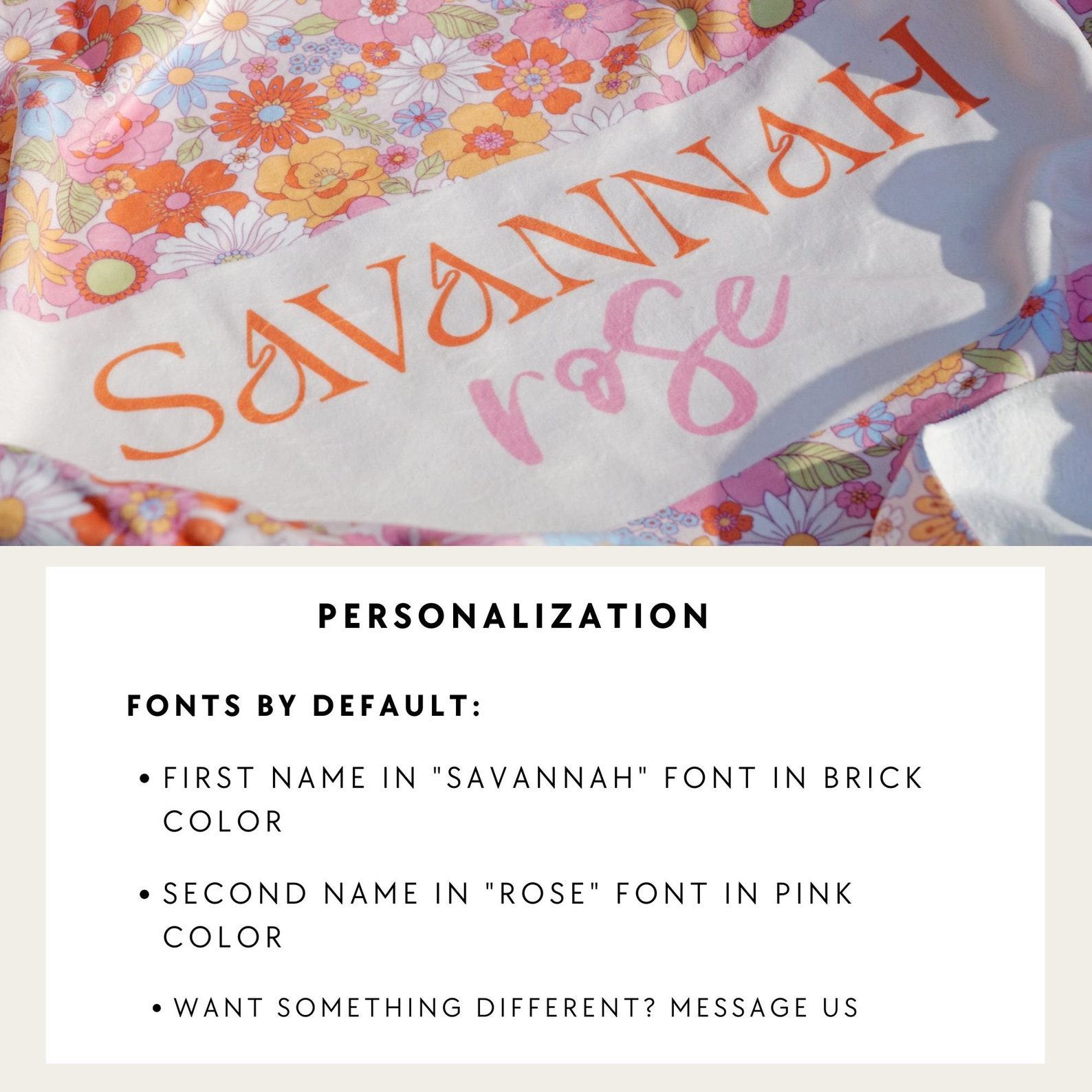 Personalized Vintage Floral Baby Blanket A Cherished Keepsake for Your Little Princess