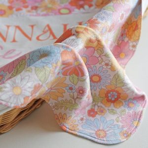Personalized Vintage Floral Baby Blanket A Cherished Keepsake for Your Little Princess