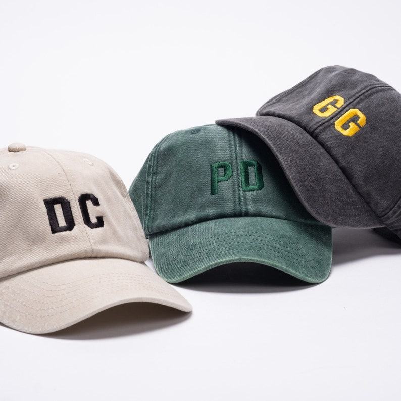 Personalized Vintage Washed Cotton Dad Hat Embroidered Initials for a Unique Touch