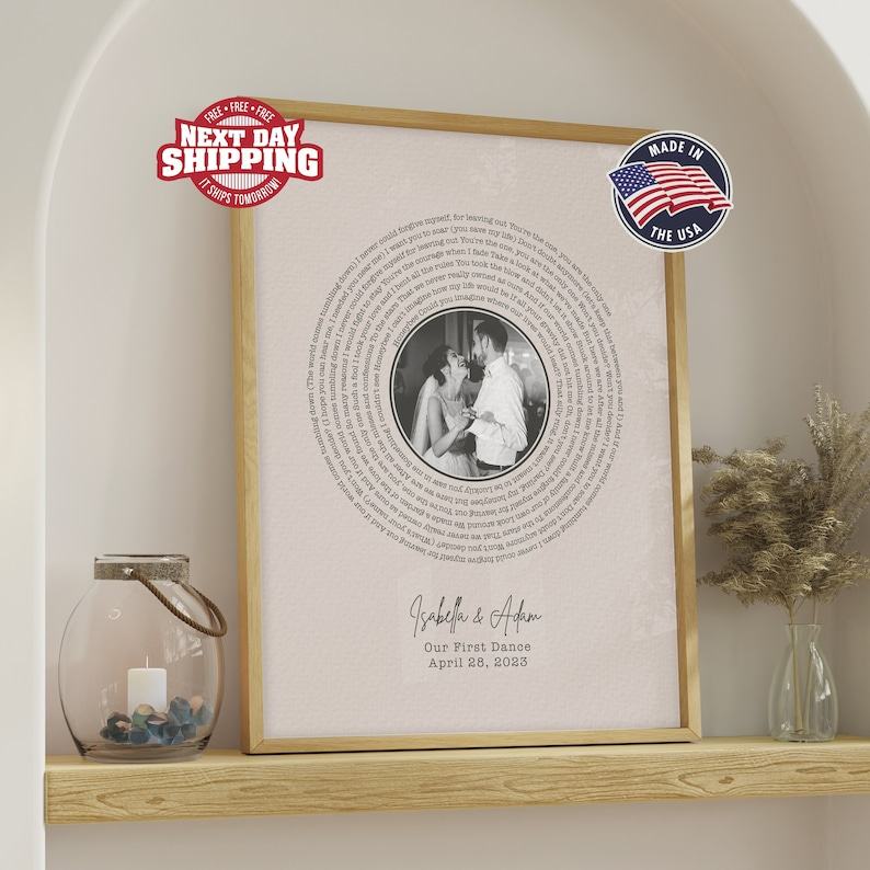 Personalized Vinyl Lyrics Canvas Print Capture Your Special Song and Memories