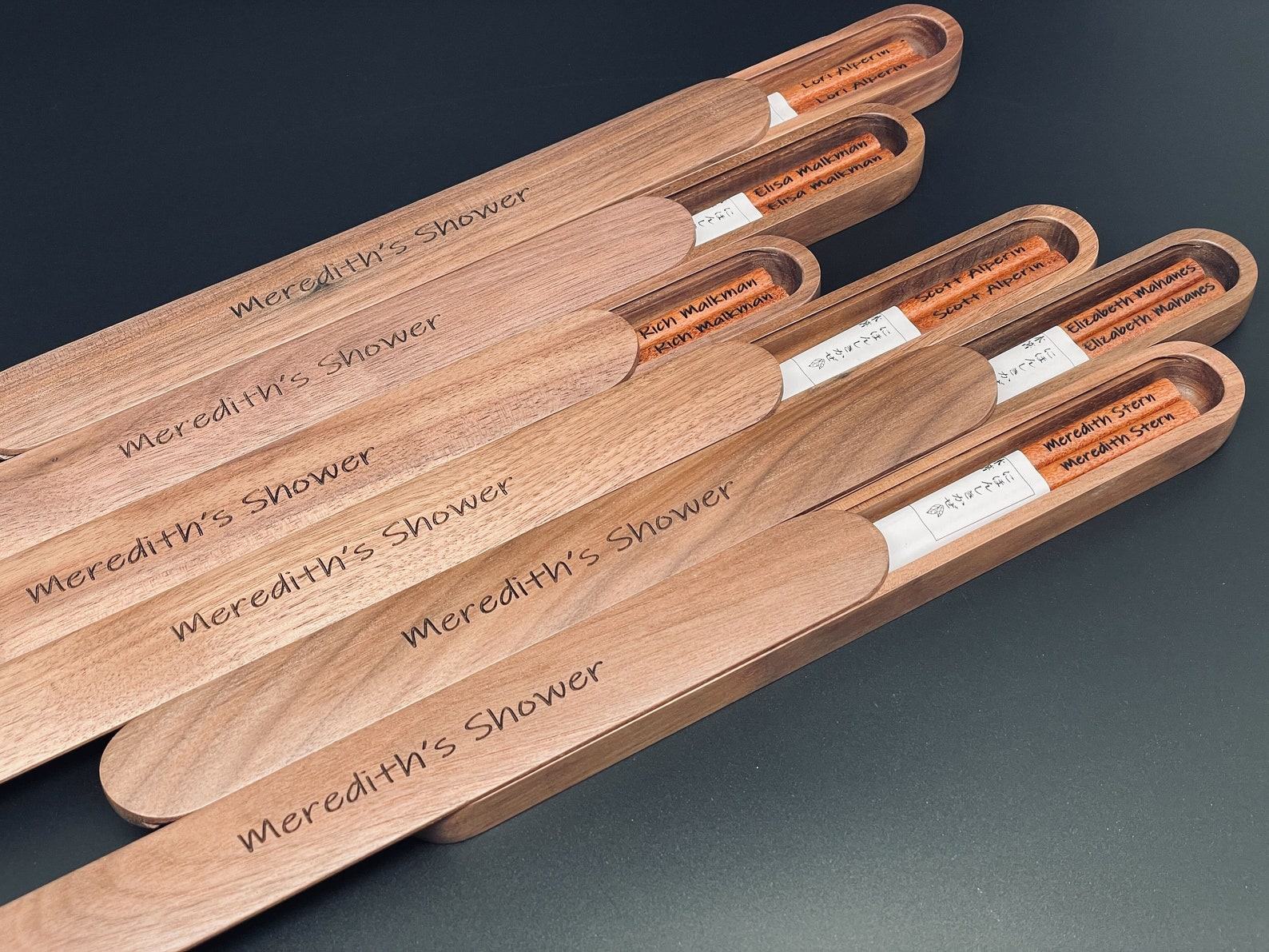 Personalized Walnut Chopsticks Unique Engraved Wedding Favors for Lasting Memories - Image 4