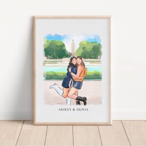 Personalized Watercolor Masterpiece Capture Cherished Memories with a Custom Portrait