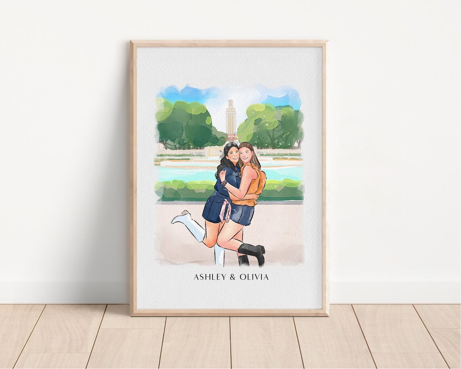 Personalized Watercolor Masterpiece Capture Cherished Memories with a Custom Portrait - Image 2