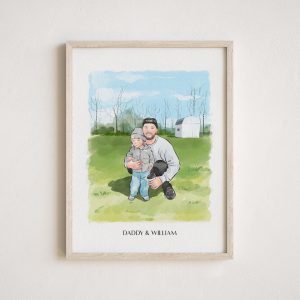 Personalized Watercolor Masterpiece Capture Cherished Memories with a Custom Portrait