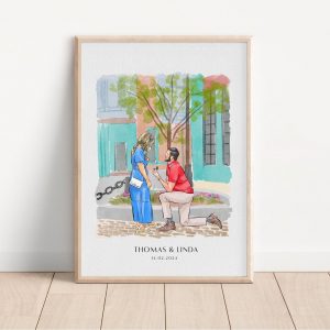 Personalized Watercolor Masterpiece Capture Cherished Memories with a Custom Portrait