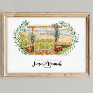 Personalized Watercolor Masterpiece Capture the Essence of Your Special Venue