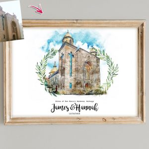 Personalized Watercolor Masterpiece Capture the Essence of Your Special Venue