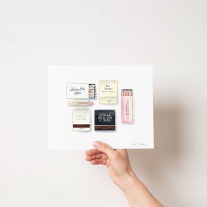 Personalized Wedding Matches Art Print Immortalize Your Special Day in Watercolor