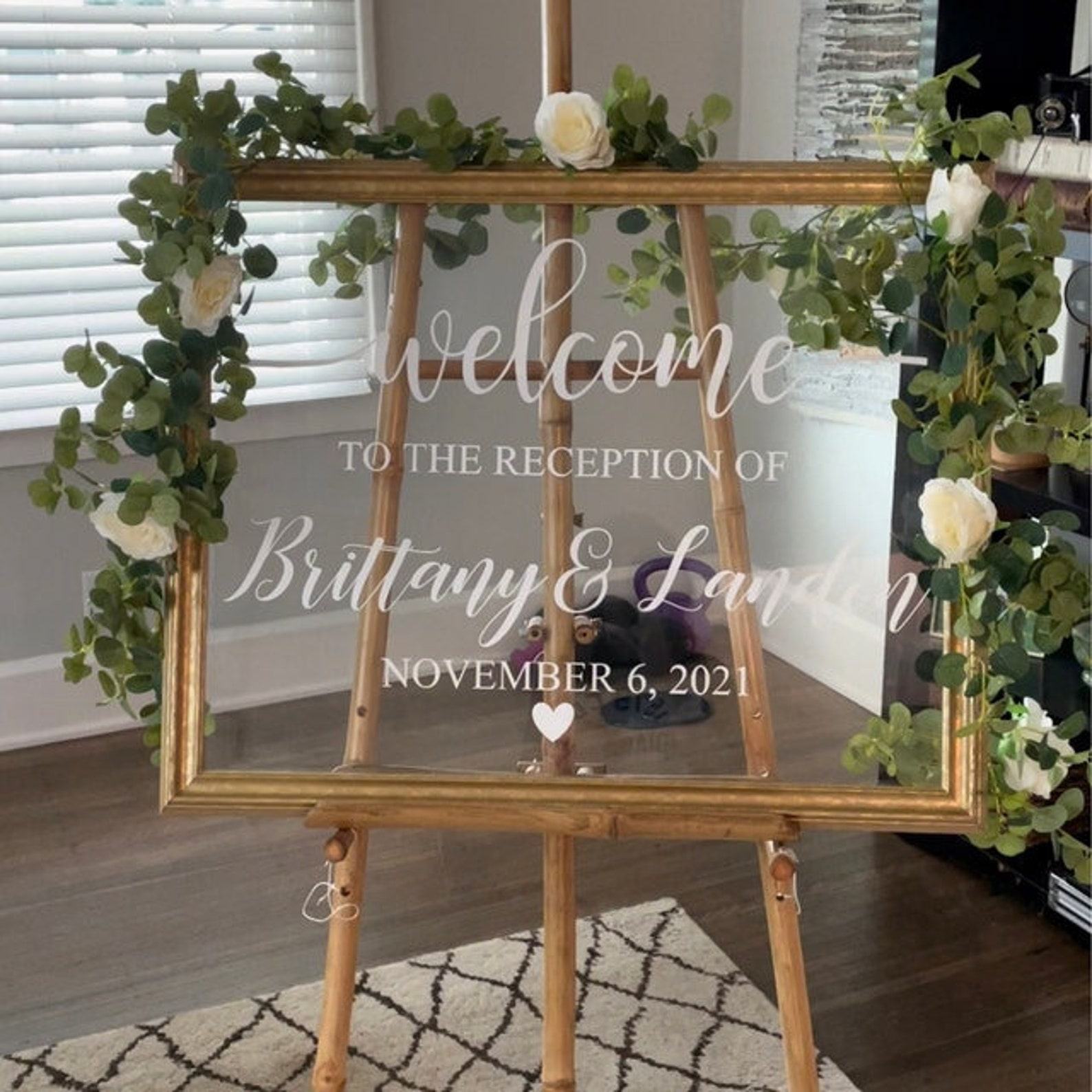 Personalized Wedding Welcome Sign Decal Celebrate Your Special Day with Style