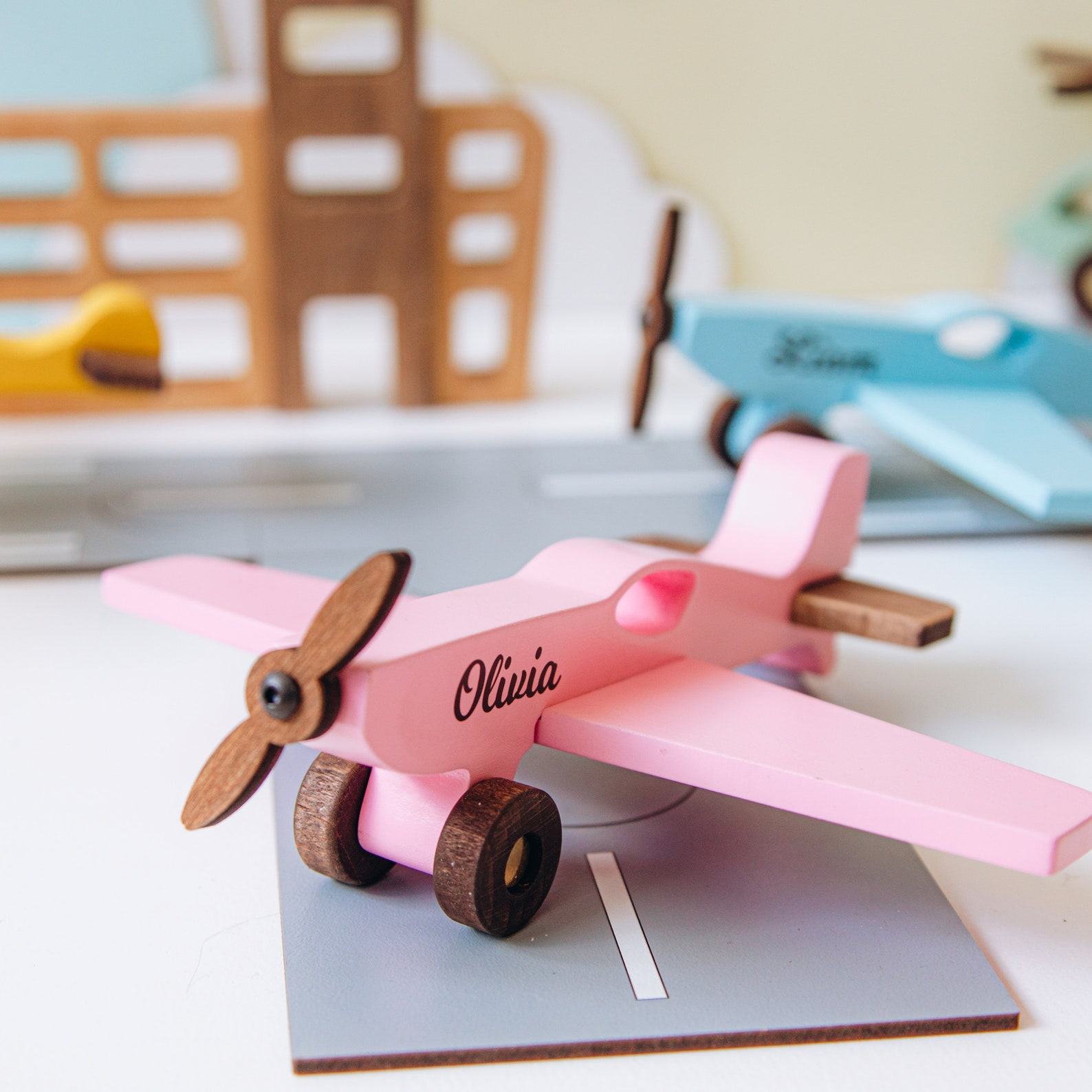 Personalized Wooden Airplane Toys Soar into Imaginative Adventures for Boys and Toddlers