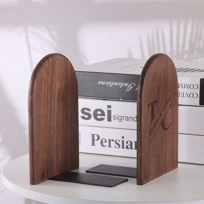Personalized Wooden Bookends Elevate Your Bookshelf with Style and Functionality