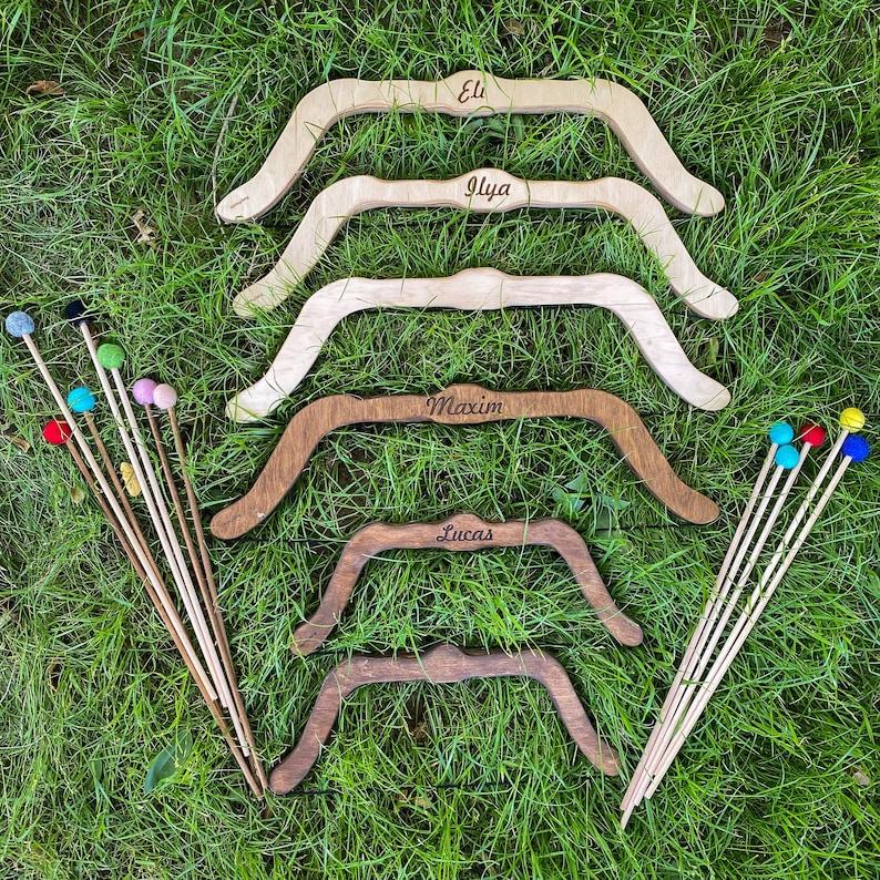 Personalized Wooden Bow and Arrow Set A Unique Christmas Item for Kids, Fostering Outdoor Adventure and Imagination