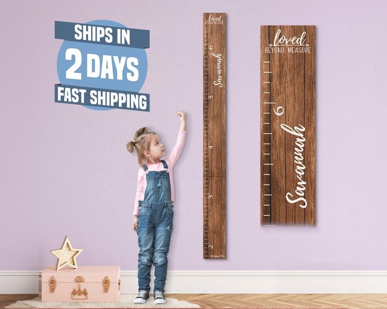 Personalized Wooden Growth Chart Track Your Child’s Height with Style and Sentiment
