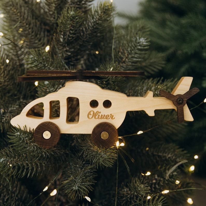 Personalized Wooden Helicopter Toy A Unique Item for Little Adventurers