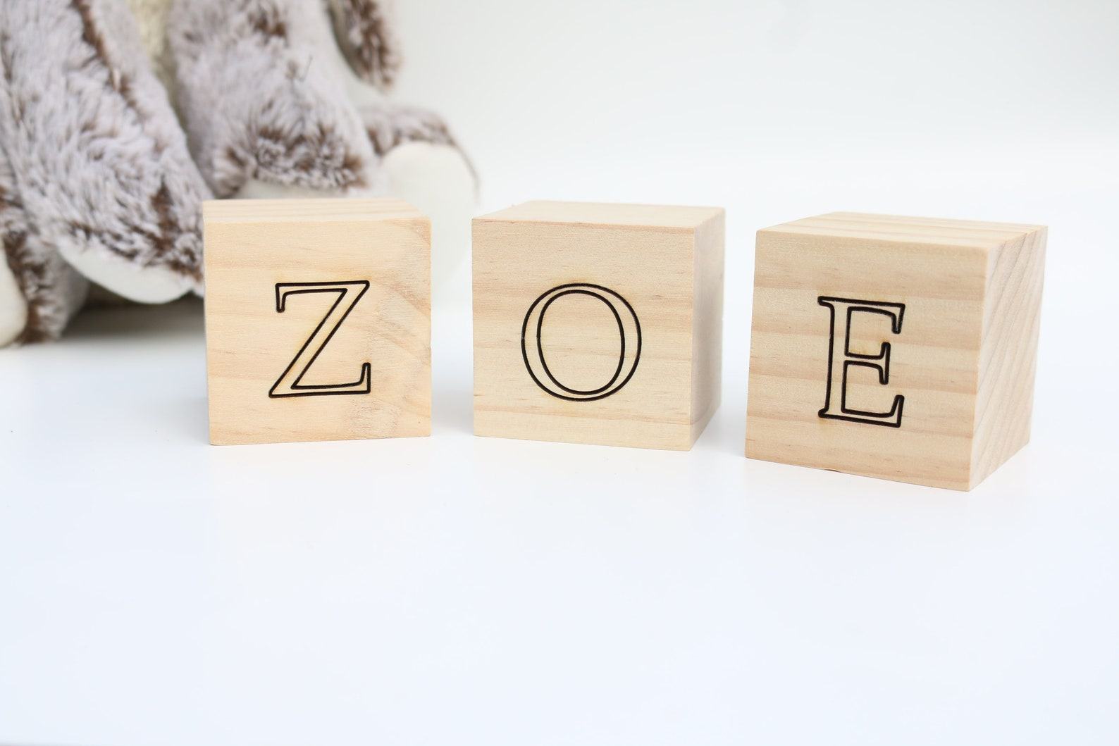 Personalized Wooden Name Blocks Custom Nursery Decor for Your Little One - Image 3