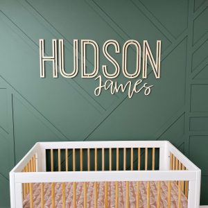 Personalized Wooden Name Cutouts Adorn Your Nursery with Unique Wall Art