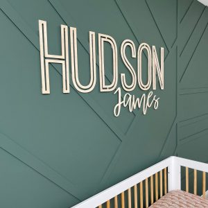 Personalized Wooden Name Cutouts Adorn Your Nursery with Unique Wall Art
