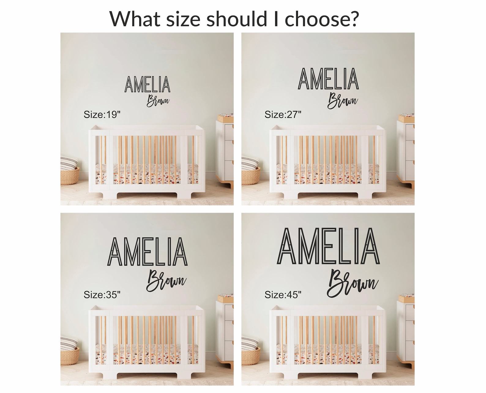 Personalized Wooden Name Cutouts Stacked Names, Last Name Wall Sign, Nursery Decor - Image 3