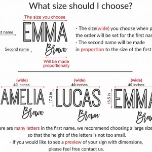 Personalized Wooden Name Cutouts Stacked Names, Last Name Wall Sign, Nursery Decor