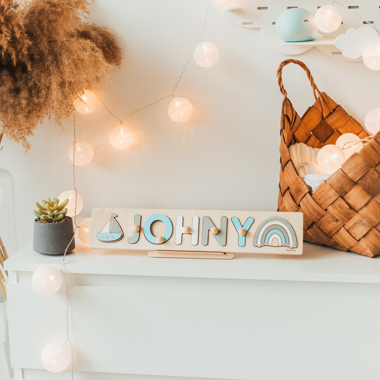 Personalized Wooden Name Puzzle – BusyPuzzle  Custom Baby & Toddler Toy Present