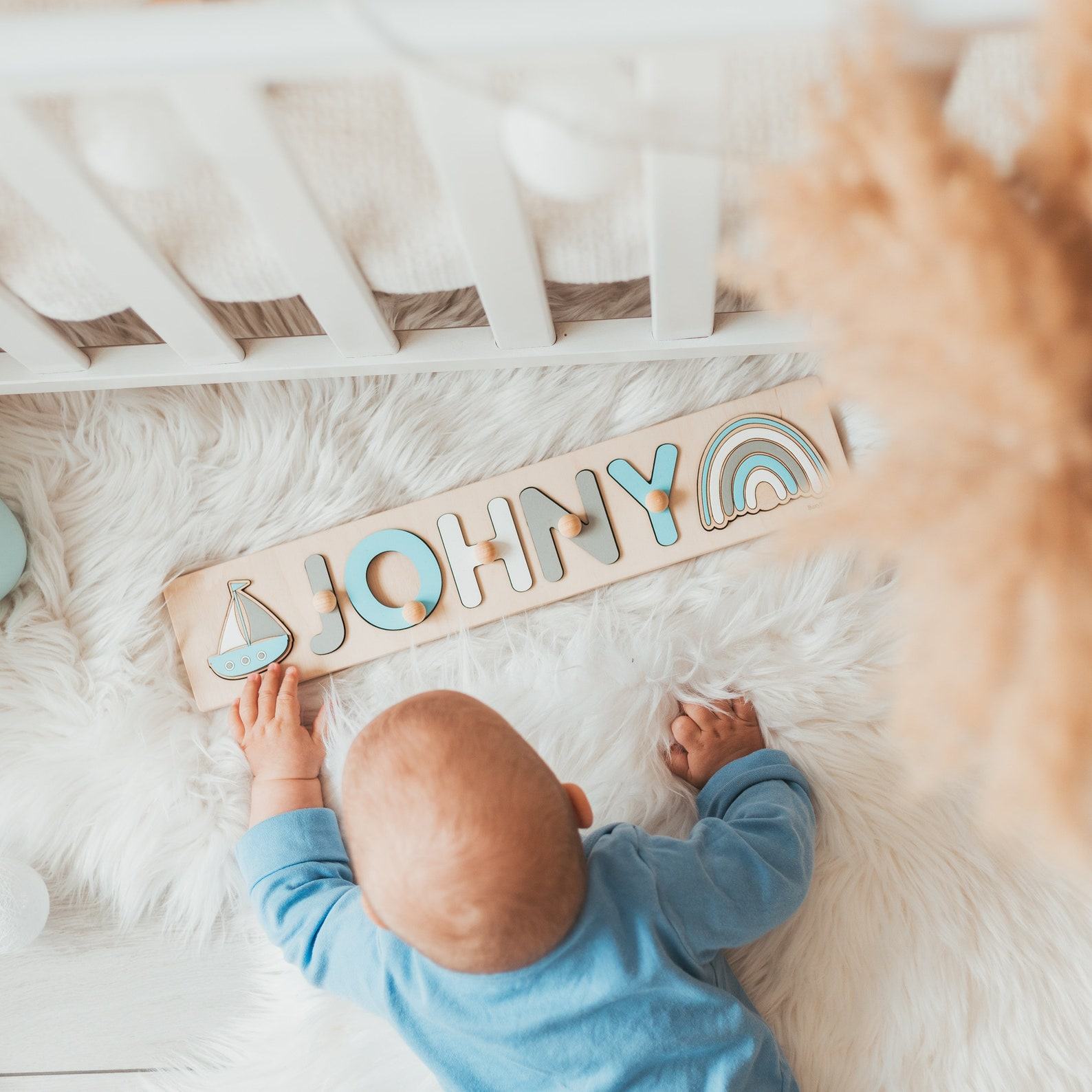 Personalized Wooden Name Puzzle A Sensory Adventure for Toddlers and a Cherished Nursery Decor