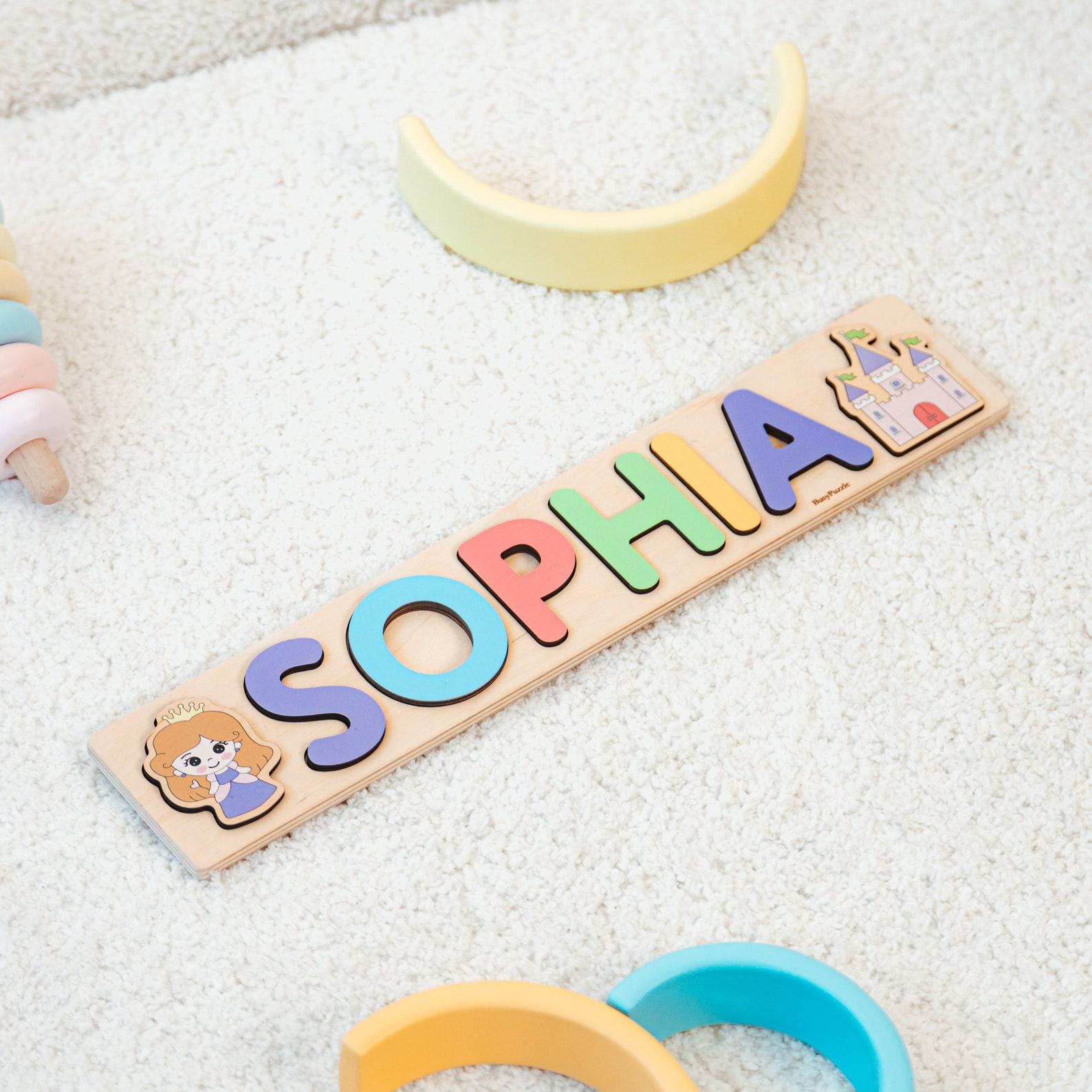 Personalized Wooden Name Puzzle A Sensory Adventure for Toddlers and a Cherished Nursery Decor