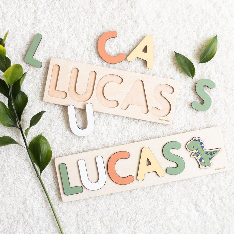 Personalized Wooden Name Puzzle A Sensory Adventure for Toddlers and a Cherished Nursery Decor