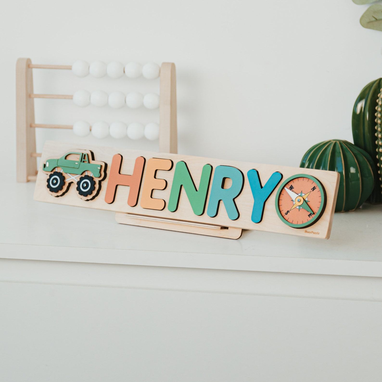 Personalized Wooden Name Puzzle Montessori Toy for Toddlers, Baby Shower Item, Baptism Keepsake, First Christmas Present - Image 5