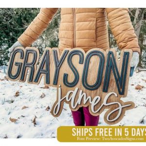 Personalized Wooden Name Sign A Cherished Keepsake for Your Little One’s Nursery