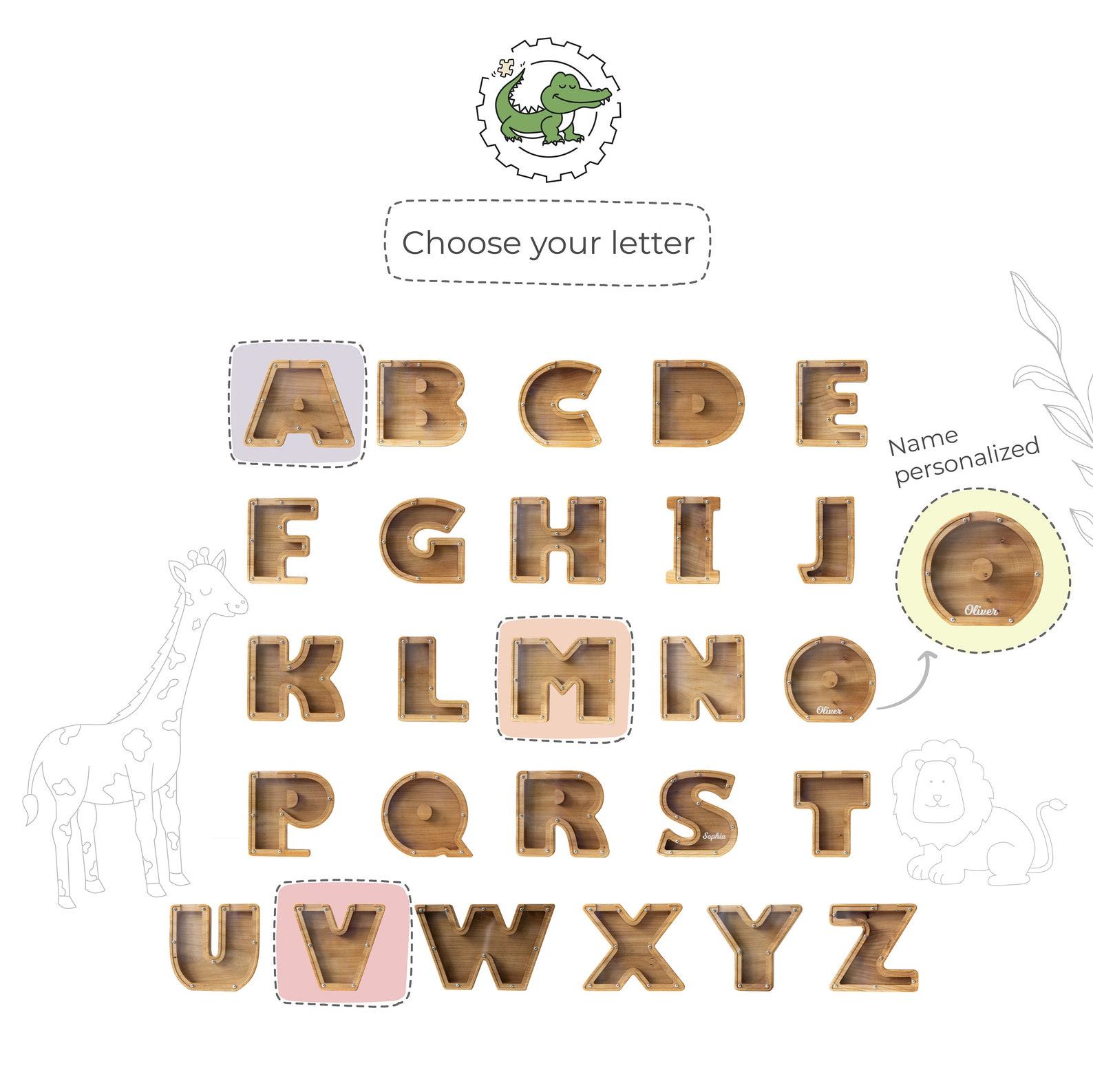 Personalized Wooden Piggy Bank – Unique Kids & Adult Coin Bank – Birthday & Christmas Presents