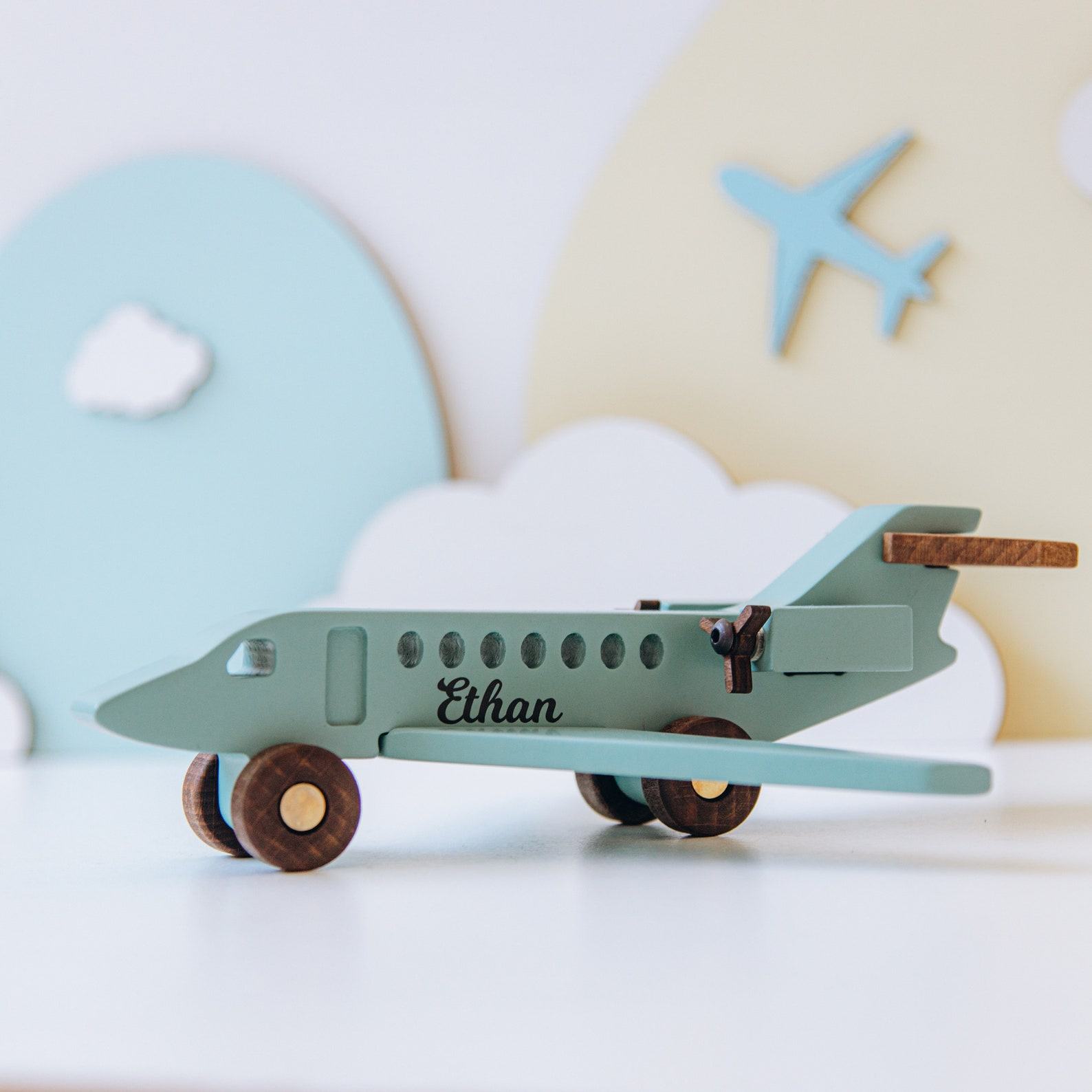 Personalized Wooden Plane A Timeless Keepsake for Little Adventurers