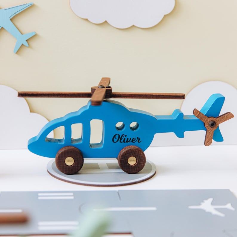 Personalized Wooden Planes for Baby Boys Unique Birthday, Christmas, and Montessori Items for 1-3 Year Olds