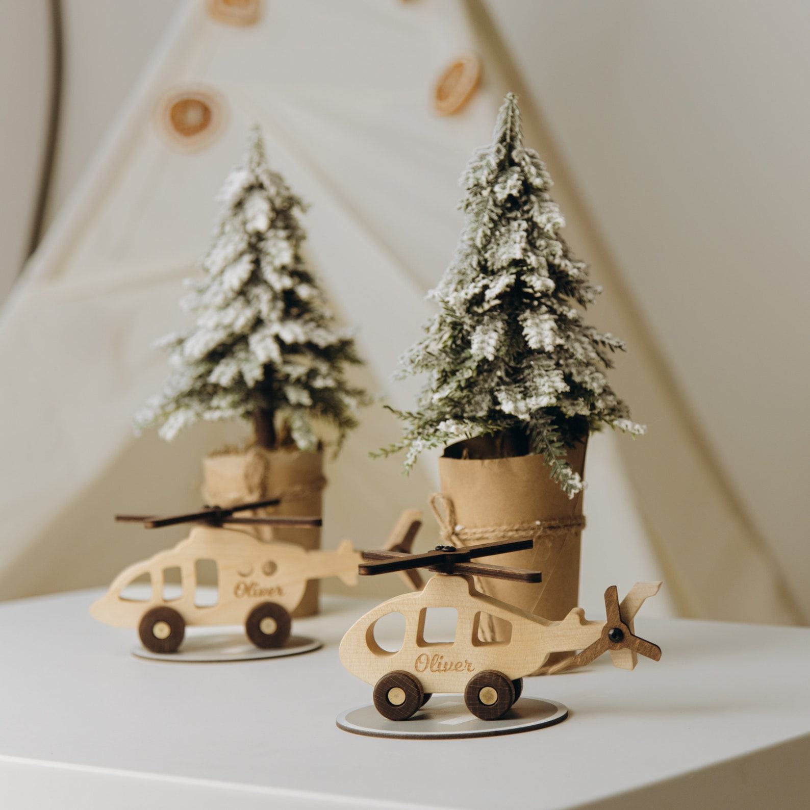 Personalized Wooden Toy Airplane – Montessori Sensory Toy for 3 Year Old Boys – Christmas Present & Pretend Play Airport Fun