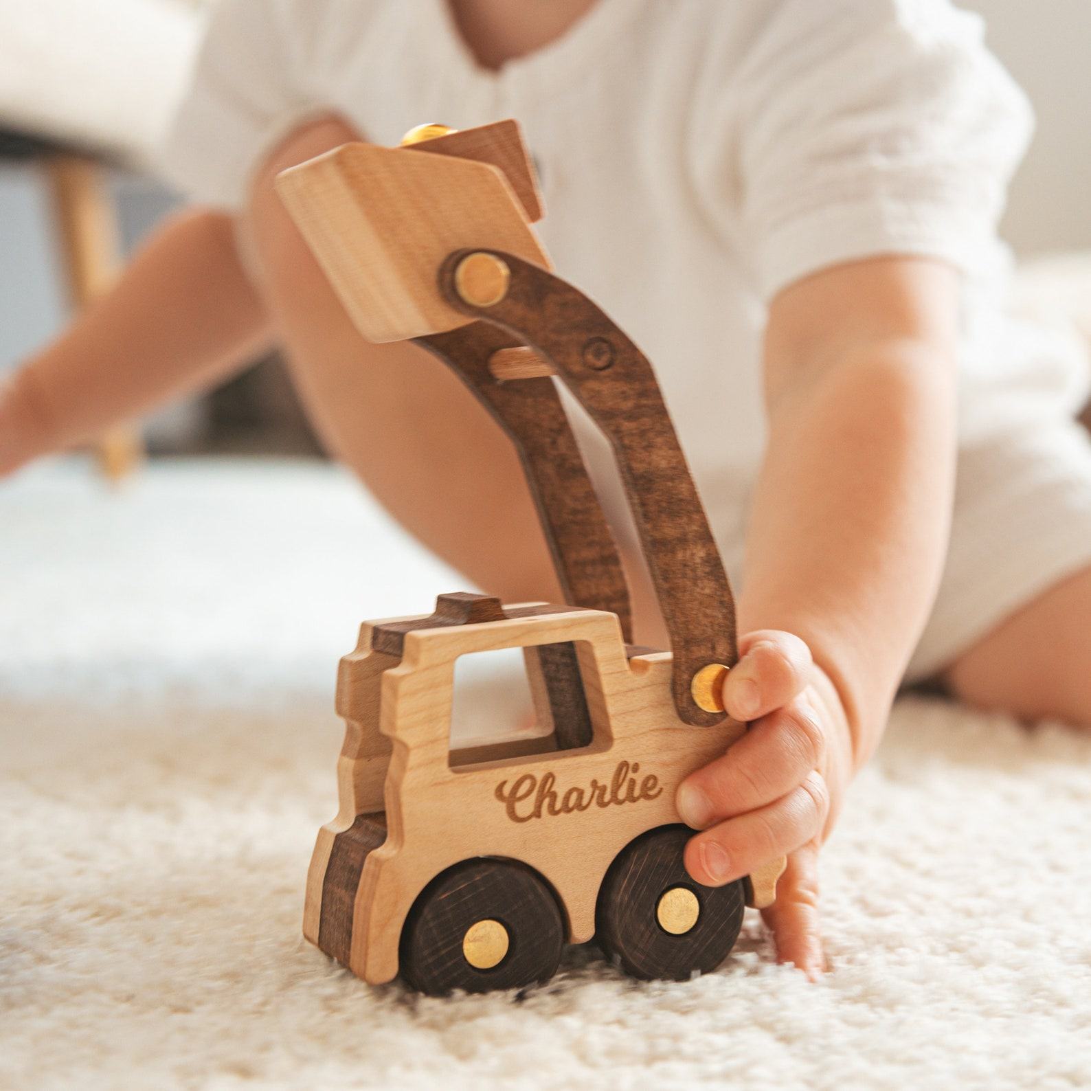 Personalized Wooden Toy Cars – Birthday Presents for Boys | Sensory & Pretend Play