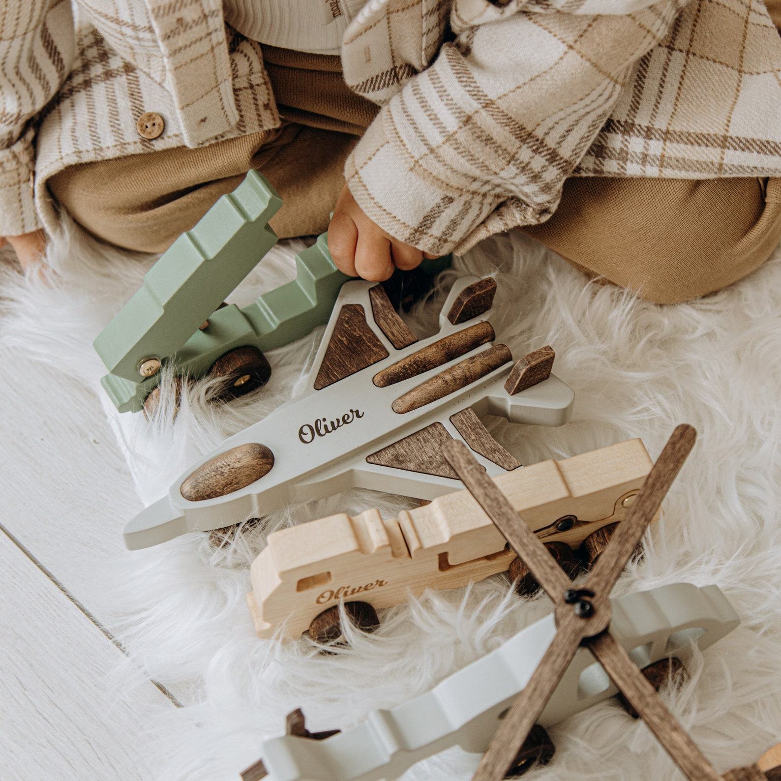 Personalized Wooden Toy Helicopter A Sensory Adventure for Little Explorers