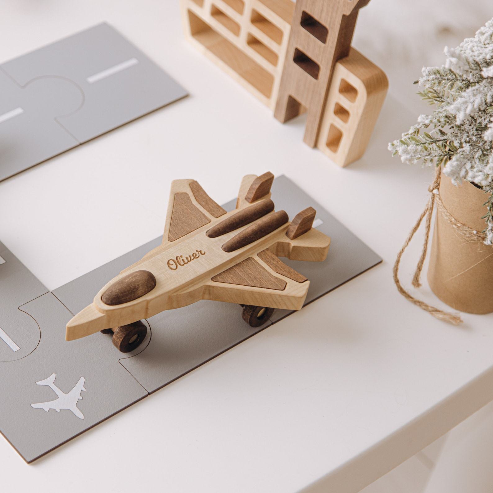 Personalized Wooden Toy Plane Soar Through Imaginative Skies
