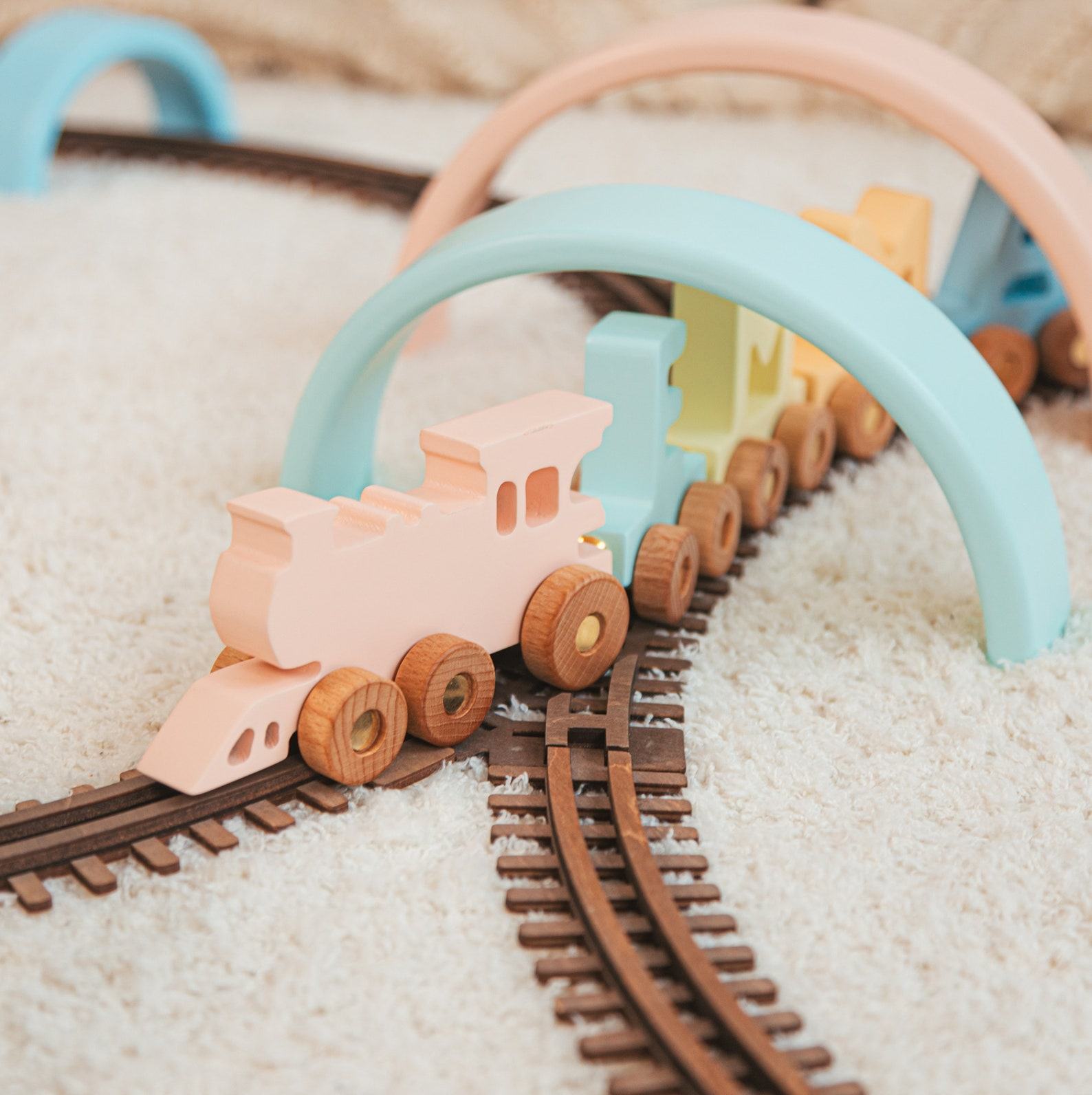 Personalized Wooden Train Name with Magnets A Unique First Birthday Item for Boys