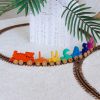 Personalized Wooden Train Set – Magnetic Letters, Custom Name Toy for Toddlers 1-3, Birthday & Baby Shower Present