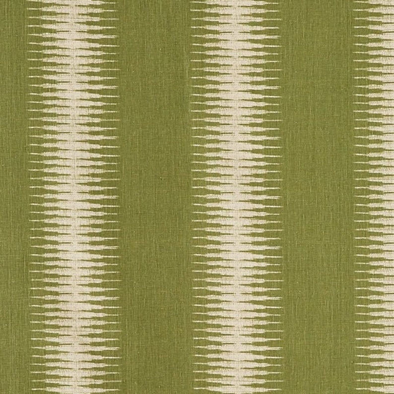 Peter Dunham Ikat Pillow Cover Olive Stripe Throw Pillow for Home Decor