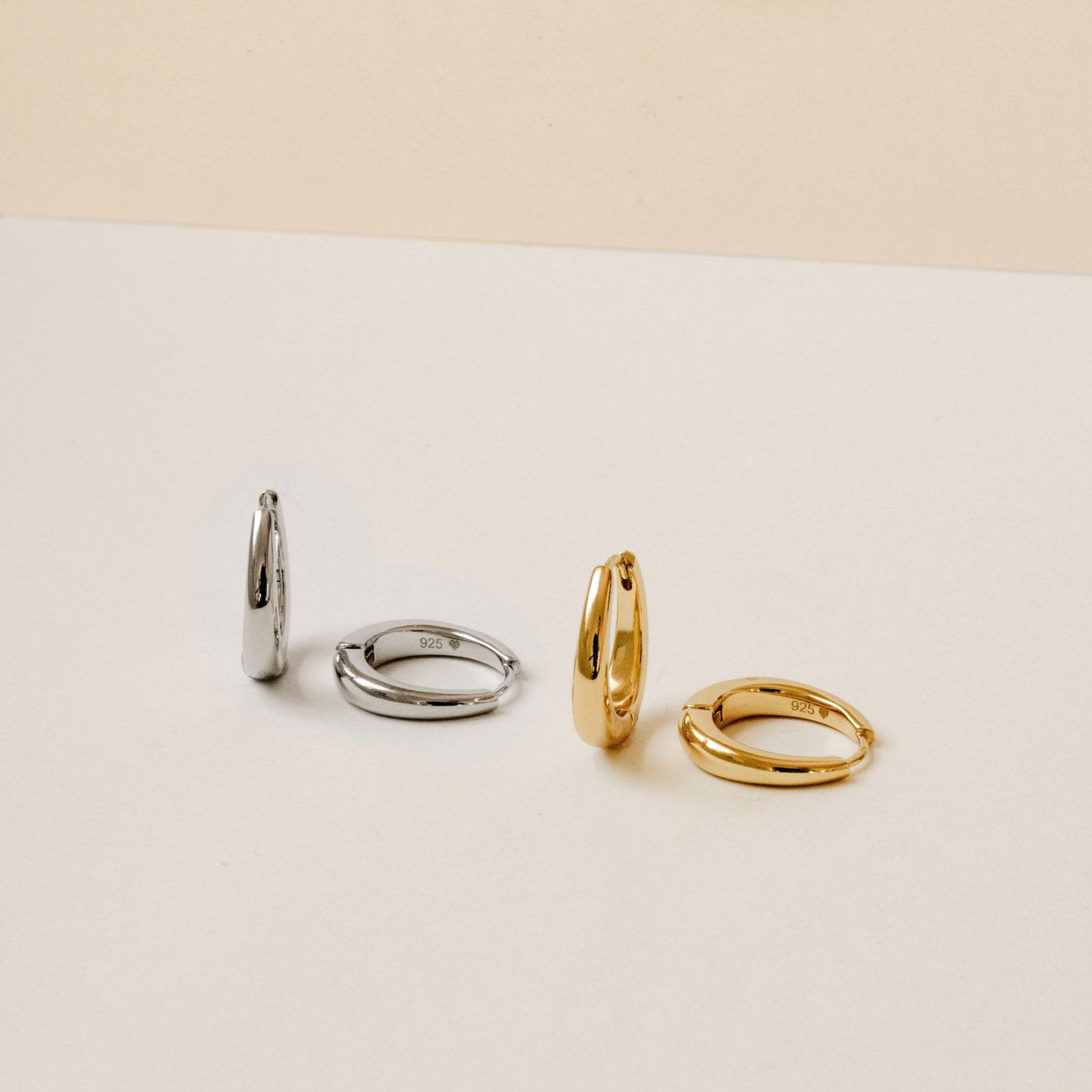 Petite Gold Hoops Elevate Your Style with Caitlyn Minimalist’s Oval Hoops