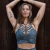 Pewter Crop Top and Hand-Dyed Yoga Slit Weave Fire Hula Hoop Unleash Your Inner Goddess