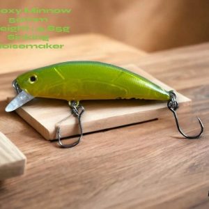 Phoxy Minnow Handcrafted Electro Lime Trout Lure for Anglers