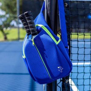 Pickleball Paddle Bag Royal Blue Sling for Paddles, Balls, and Accessories