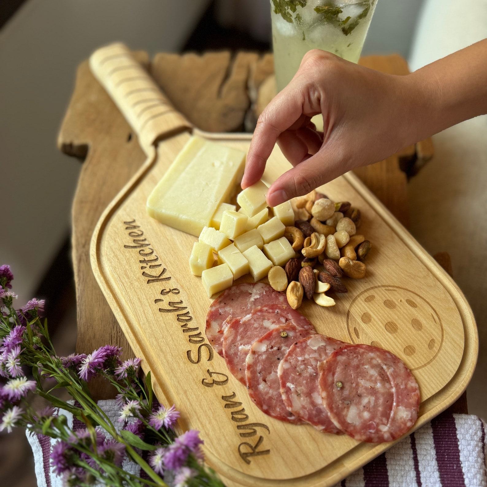 Pickleball Perfection Personalized Charcuterie Board for the Ultimate Pickleball Enthusiast
