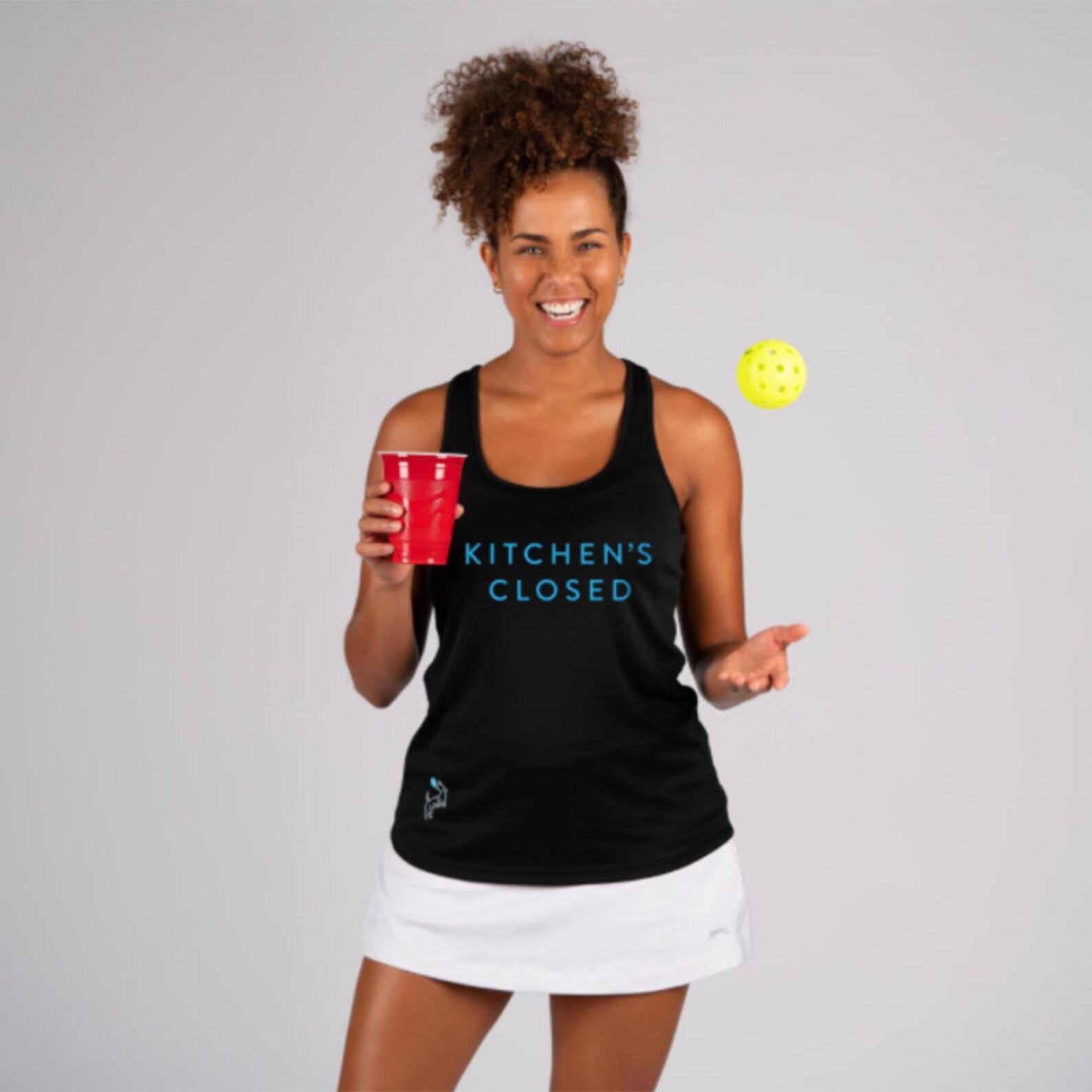 Pickleball Powerhouse Kitchen’s Closed Women’s Tank Top for Unstoppable Play