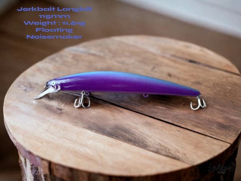 Pike’s Nemesis “Purple River” Handcrafted Jerkbait for Unstoppable Fishing